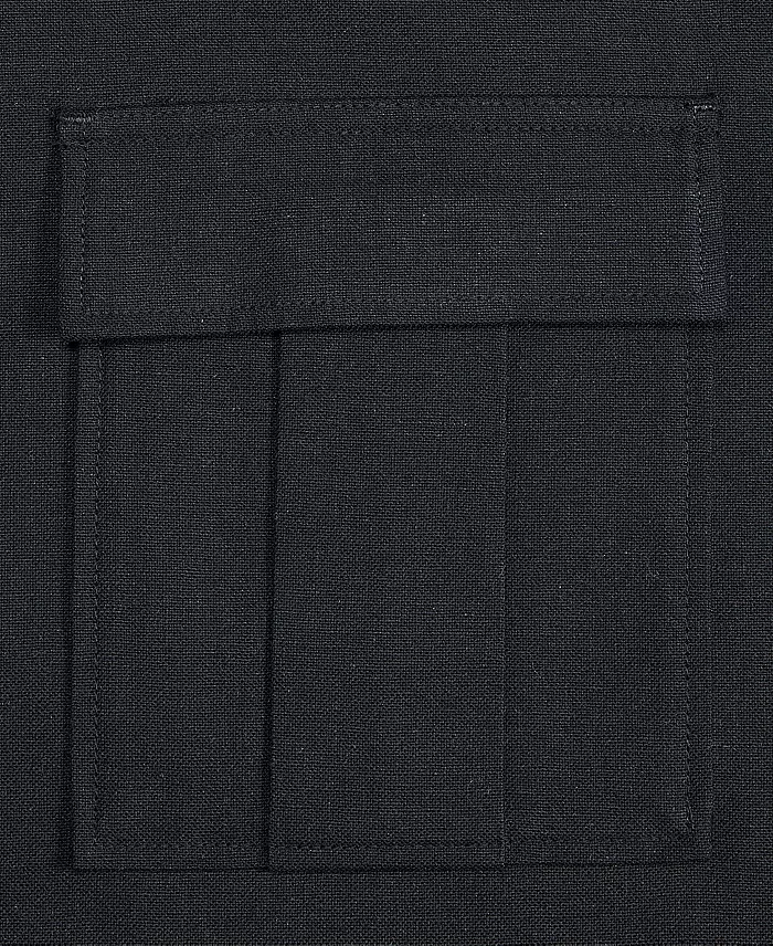 Men's Linen & Cotton Relaxed Utility Shirt - thumbnail 9