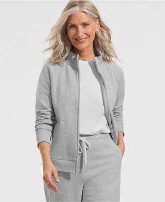 Women's Serious Sweats Full Zip Mock Neck Sweatshirt