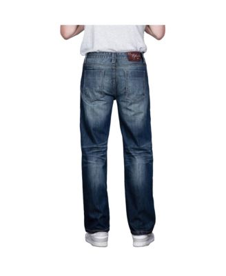 Men's Relaxed Bootcut Basic 5-Pocket Distressed Denim Jeans