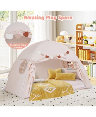 Indoor Bed Canopy Tent for Kids with 2 Windows