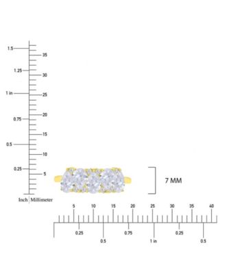 Pear-Shaped Cubic Zirconia Ring in 14k Yellow Gold Over Sterling Silver