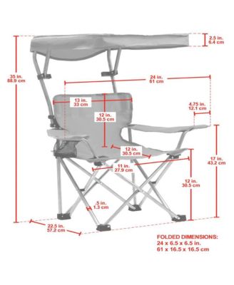 Max Shade Quad Folding Camp Chair With Tilt Uv Sun Protection Canopy Orange
