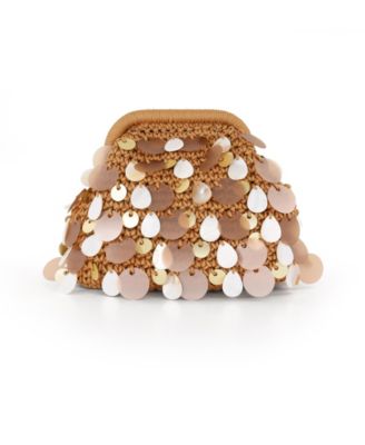 Marigold Crochet Corded Pouch Clutch w. Payette