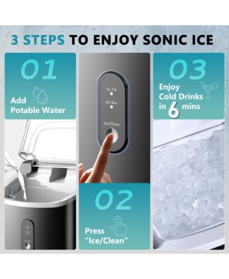 34-lb Ice Per day Countertop or portable Nugget/Pebble Ice Maker ( Black )