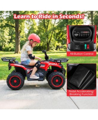 24V Electric Ride On Quad with LED Headlights-Red