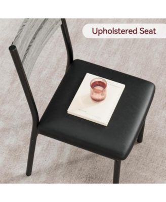 Dining Table Set for 4, Small Square Table and Chairs, 5 Piece Kitchen and Dining Set for Compact Spaces