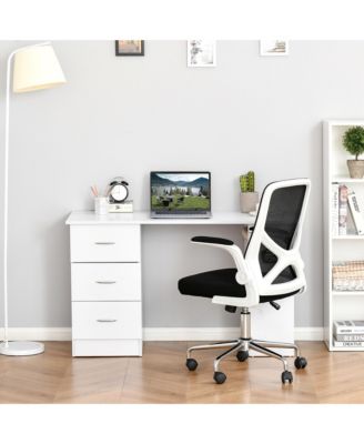 47" Modern Computer Desk Writing Table with Bookcase Combo Storage Shelf