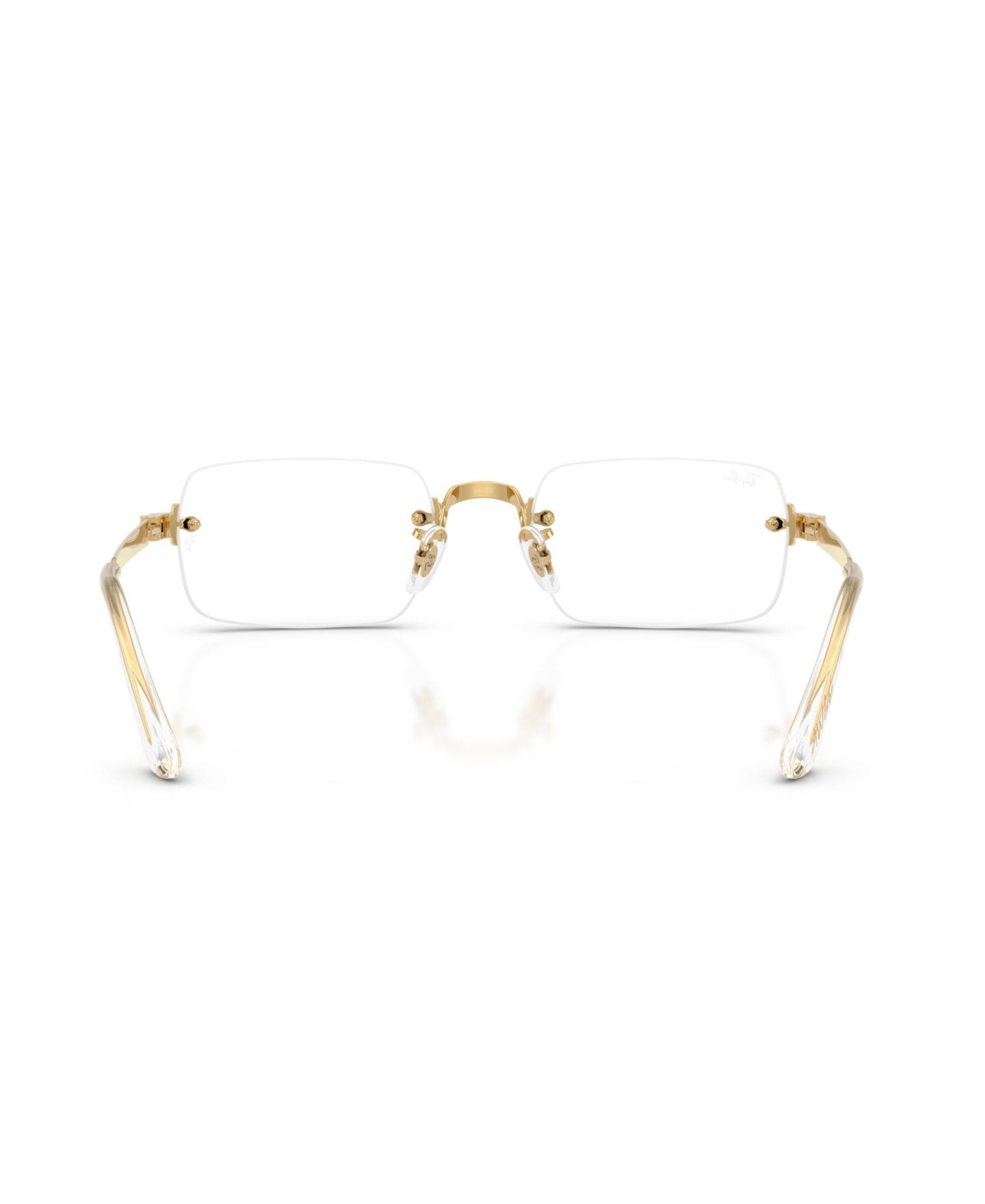 Очки Ray-Ban Unisex Rectangle Metal RB3928V Optics By A$AP Rocky Eyeglasses, цвет: Золотой — фото 2