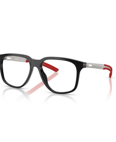 Мужские очки Scuderia Ferrari Man Pillow Plastic FZ8027U Eyeglasses, цвет: Чёрный блестящий
