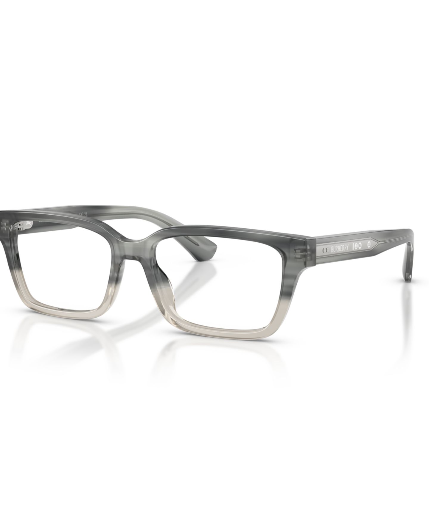 Мужские очки Burberry Man Rectangle Plastic BE2453 Eyeglasses, цвет: Серый градиентный — фото 1