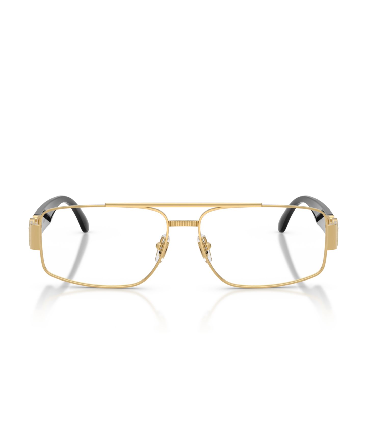 Мужские очки Versace Man Rectangle Metal VE1317 Eyeglasses, цвет: Золотой — фото 5