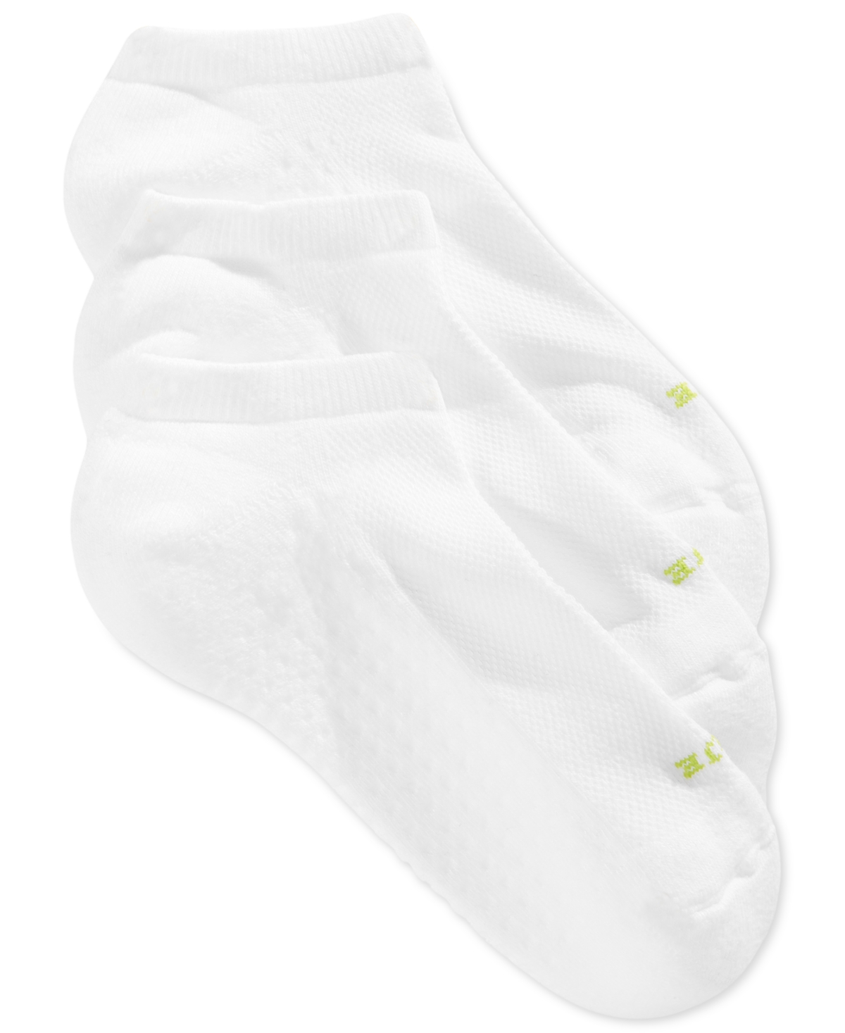 Women's Air Cushion No Show 3 Pack Socks - White