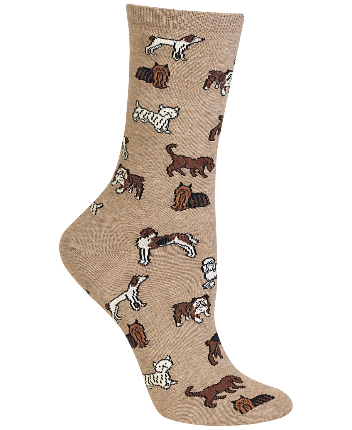 Women's Dogs Fashion Crew Socks - Hemp