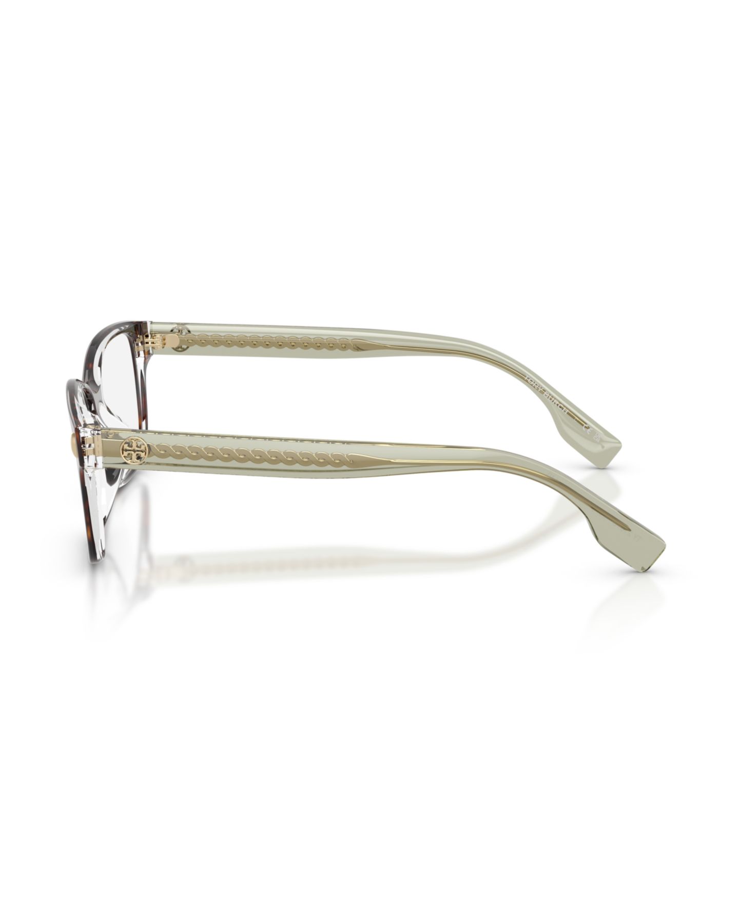 Женские очки Tory Burch Woman Rectangle Plastic TY2151U Eyeglasses, цвет: Тёмный черепаховый — фото 3
