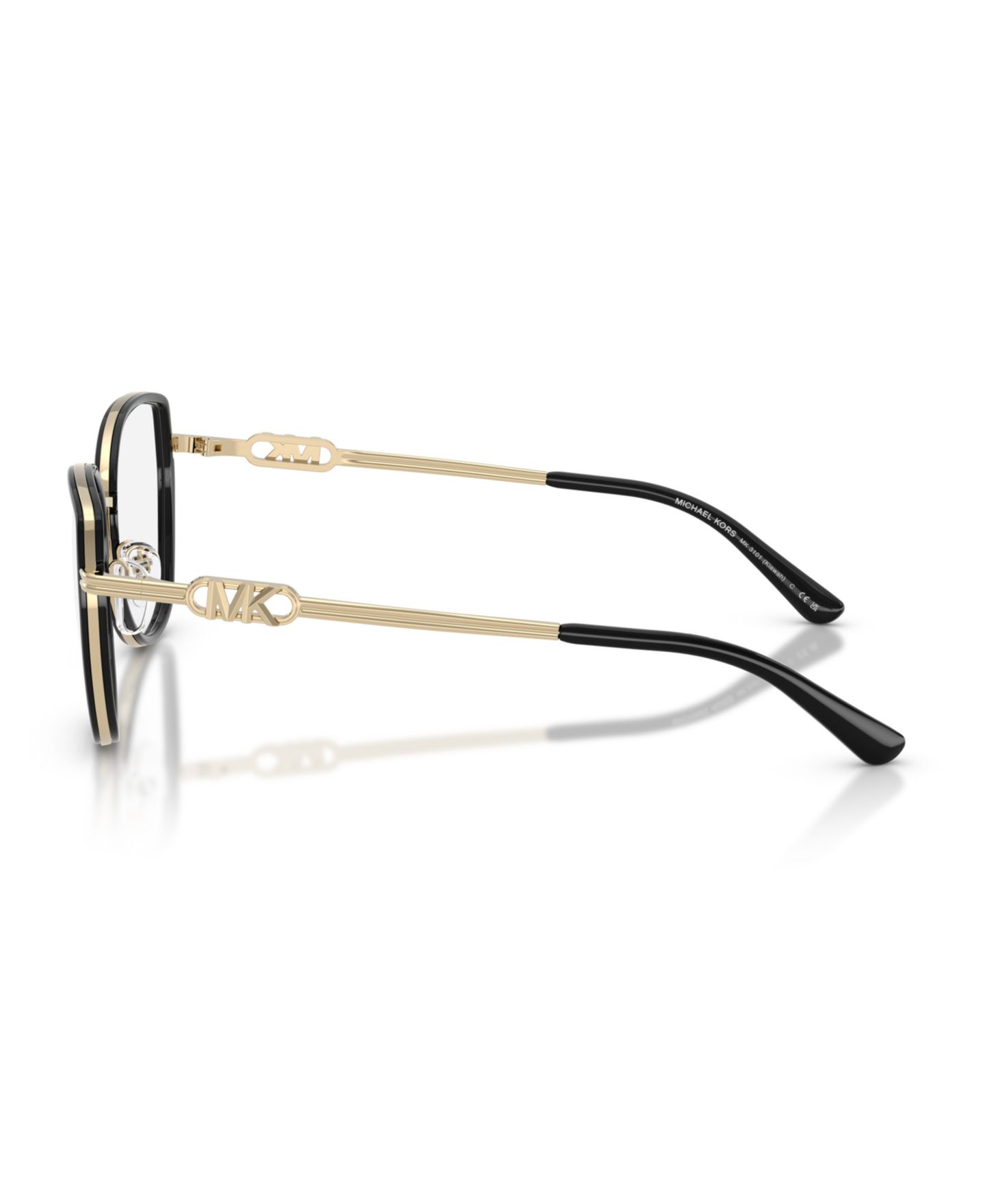 Женские очки Michael Kors Woman Round Metal MK3101 Kiawah Eyeglasses, цвет: Чёрный — фото 4
