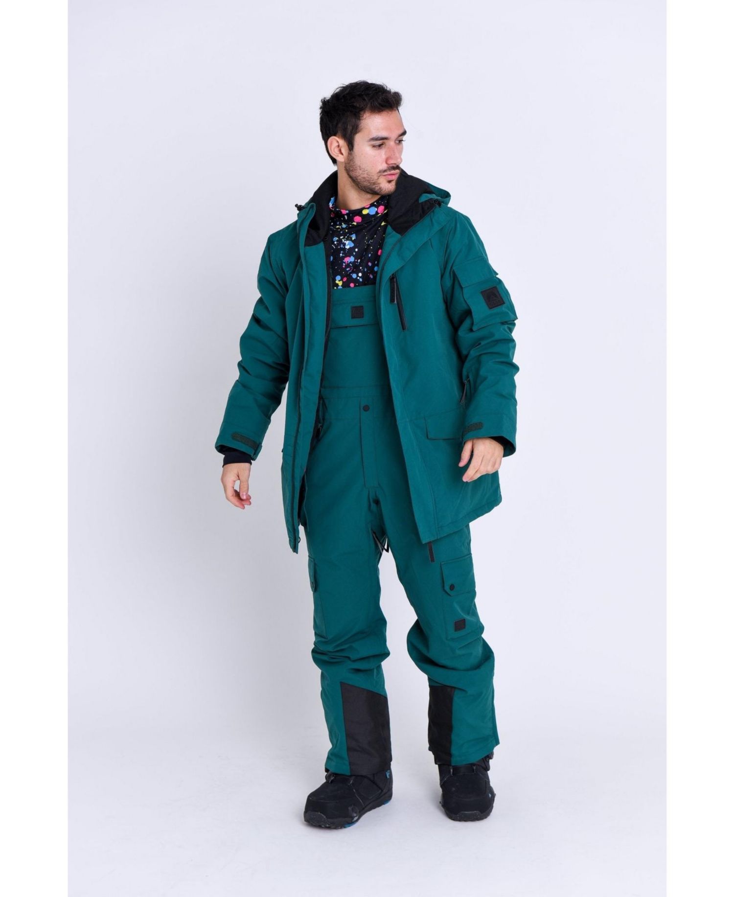 Men's Yeh Man Bib Pant - Forest Green