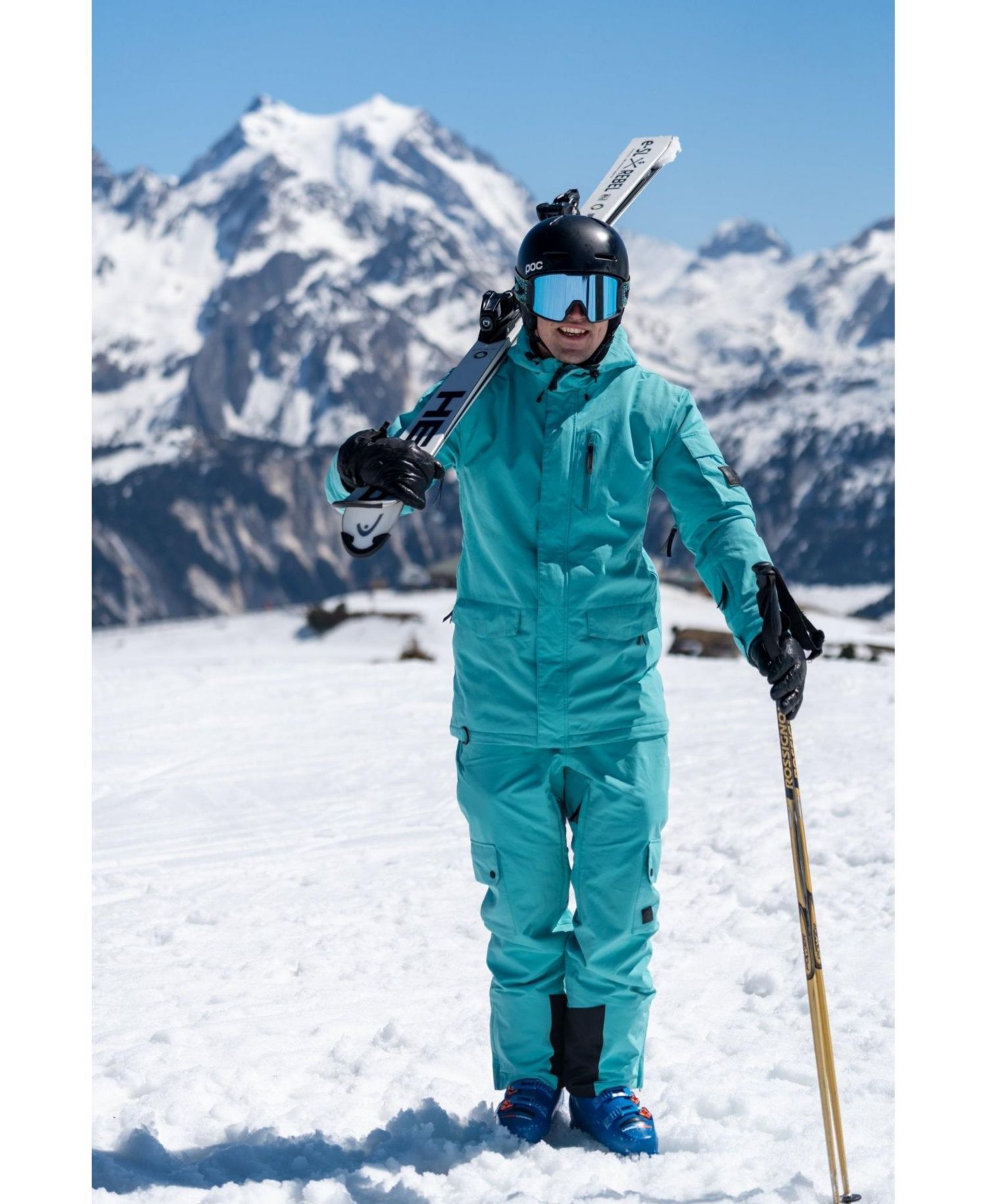 Men's Yeh Man Bib Pant - Aqua