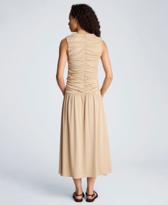 Women's Ruched A-Line Midi Dress