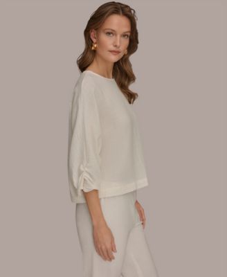 Women's Boat Neck Cotton Blouse