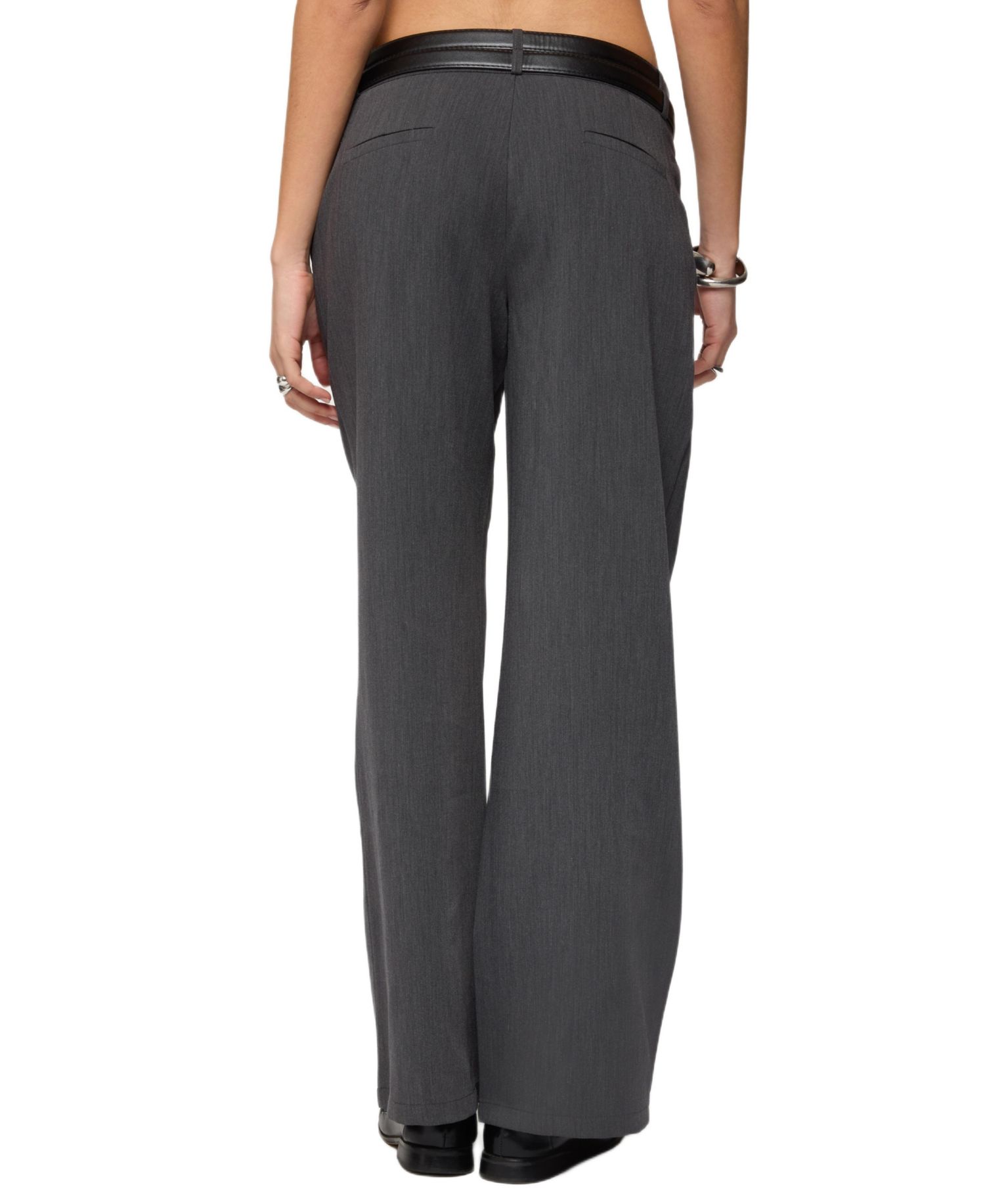 Women's Andy Double Belt Straight Leg Tailored Pants