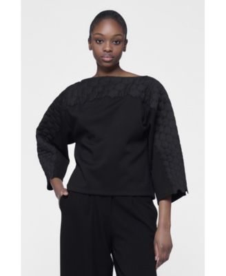 Women's Quilted Embroidered Top