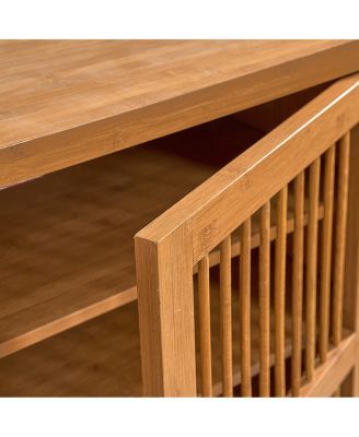 Shoe Cabinet with Shutter Doors, 6-Tier Entryway Wooden Modern Rack Organizer, Walnut