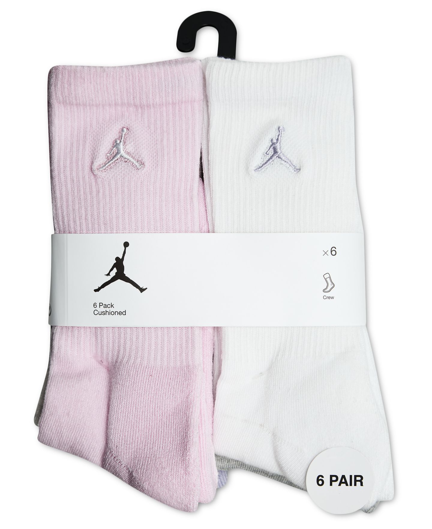Носки Everyday Essentials, средней высоты, 6 шт. — Jordan, цвет: Розовый пенный — фото 3