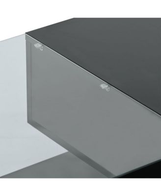  Modernist Glass-Wood Center Table