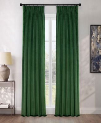 French Pleat Heritage Plush Velvet Room Darkening Curtain