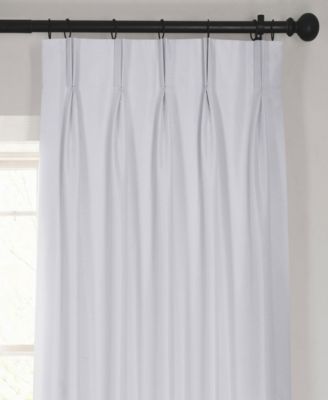 French Pleat Vintage Textured Faux Dupioni Silk Blackout Curtain