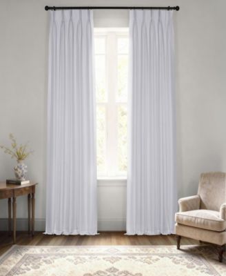 French Pleat Vintage Textured Faux Dupioni Silk Blackout Curtain