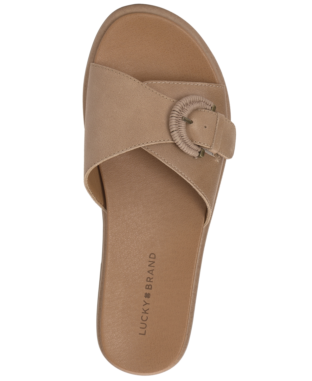 Lucky Brand Women's Suszie Buckle Slide Flat Sandals