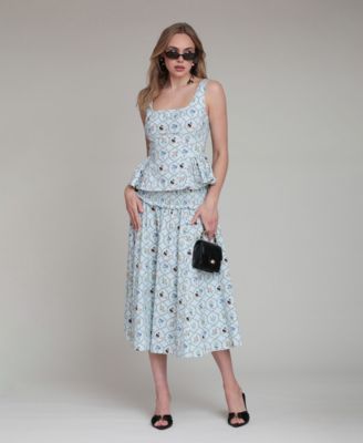 Women's Square Neck Zippered Top