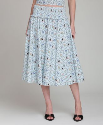 Women's Printed Pull-On Maxi Skirt