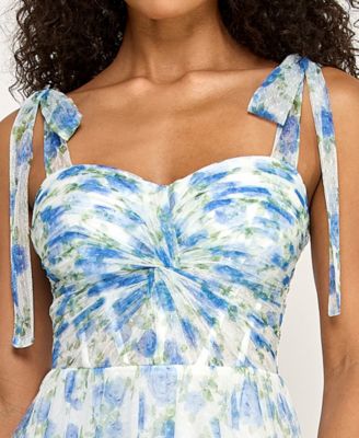 Junior's Floral Midi Dress