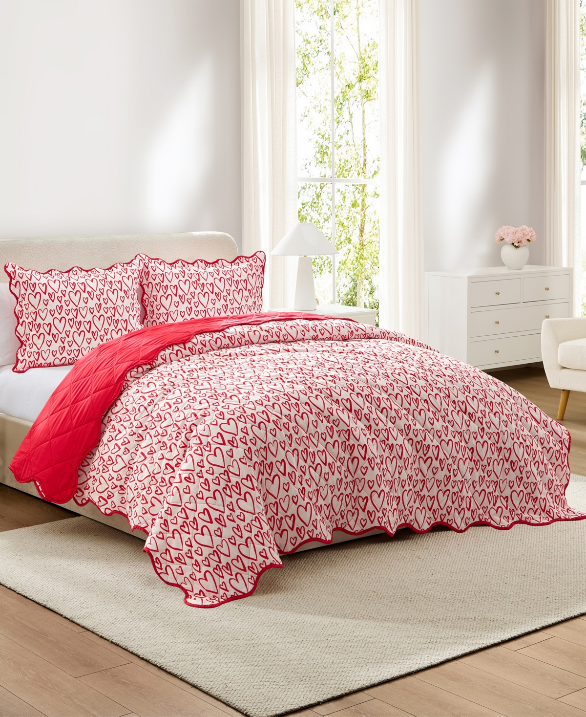 Hallmark Heart Strings 3-Pc. Quilt Set, Full/Queen