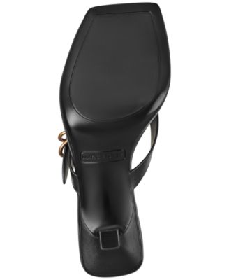 Women's Calais Buckle Slip-On Kitten Heel Dress Sandals