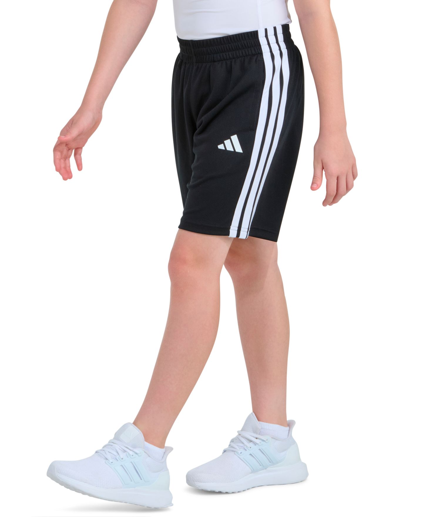 Шорты для мальчиков adidas на резинке со шнурком, цвет: Чёрный — фото 2