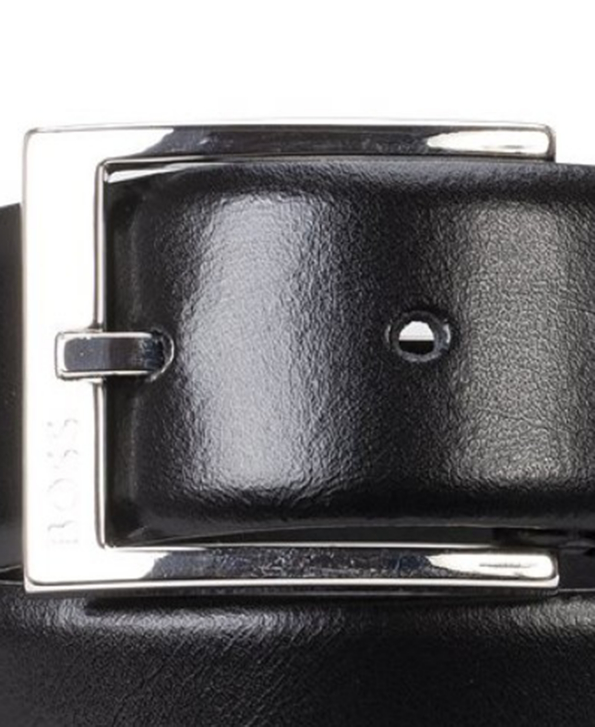 Hugo Boss Men's Silver-Tone Buckle Belt
