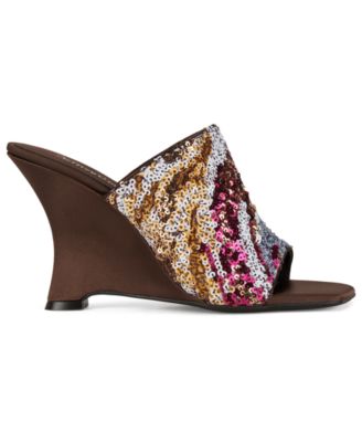 Women's Aura-Seq-N Sequin Wedge Sandals