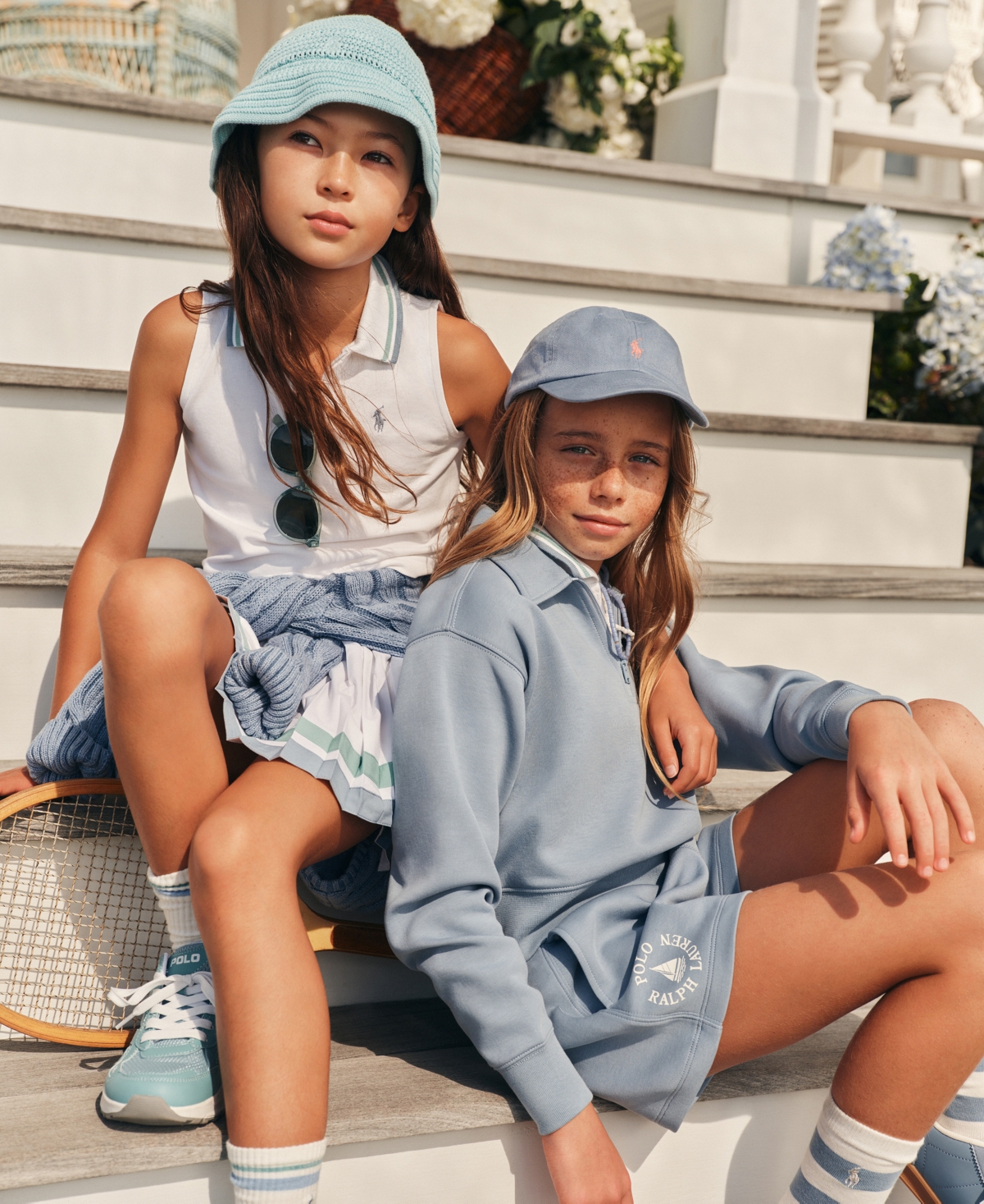 Polo Ralph Lauren Girls' 7-16 Stretch Mesh Half-Zip Boxy Shirt