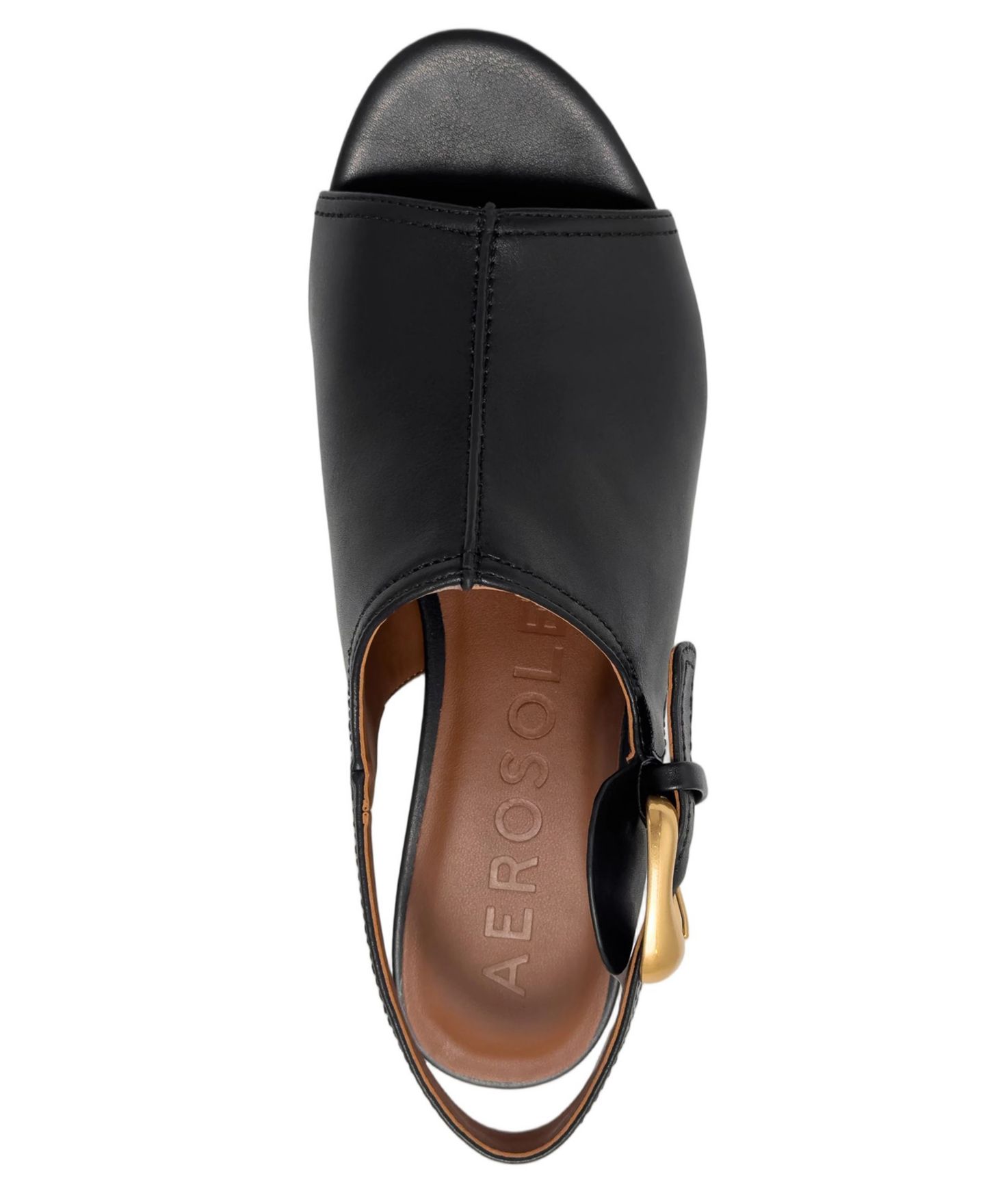 Женские сандалии Aerosoles Chancey Buckle Platform, цвет: Чёрная искусственная кожа — фото 4