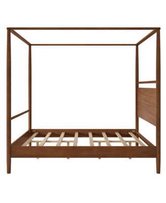 Solid Wood Canopy Bed Frame, Queen