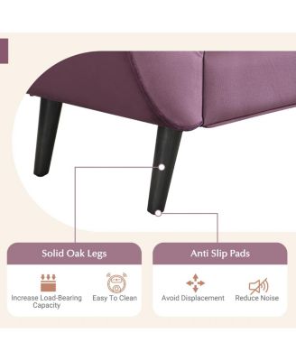 Upholstered Velvet Tufted Ottoman Bench with Rolled Arms and 2 Pillows