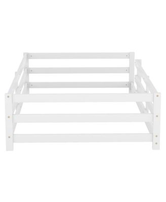 Streamdale Twin Size Montessori Floor Bed with Fence