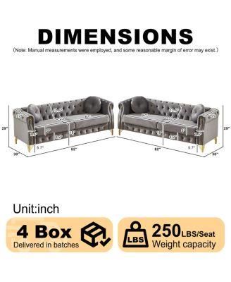 Customizable Armrest Sofa with Velvet Fabric