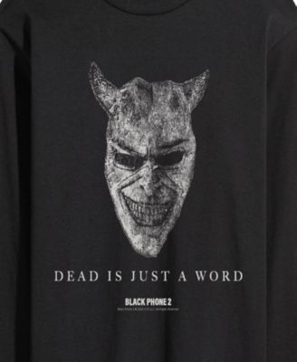 Men's Black Phone 2 Dead Is Just A Word Long-Sleeve Graphic T-Shirt