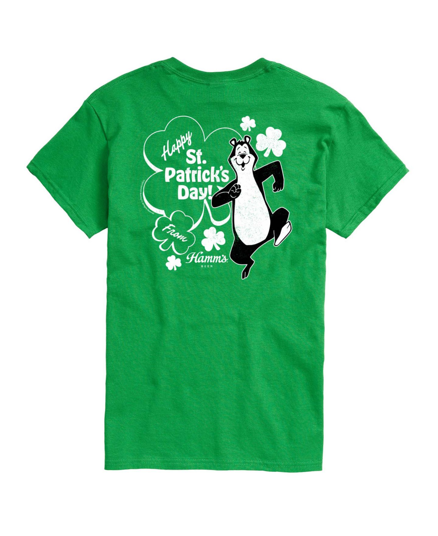 Мужская футболка AIRWAVES Hamm's Happy St. Paddy Bear Short-Sleeve Graphic, цвет: Зелёный — фото 1