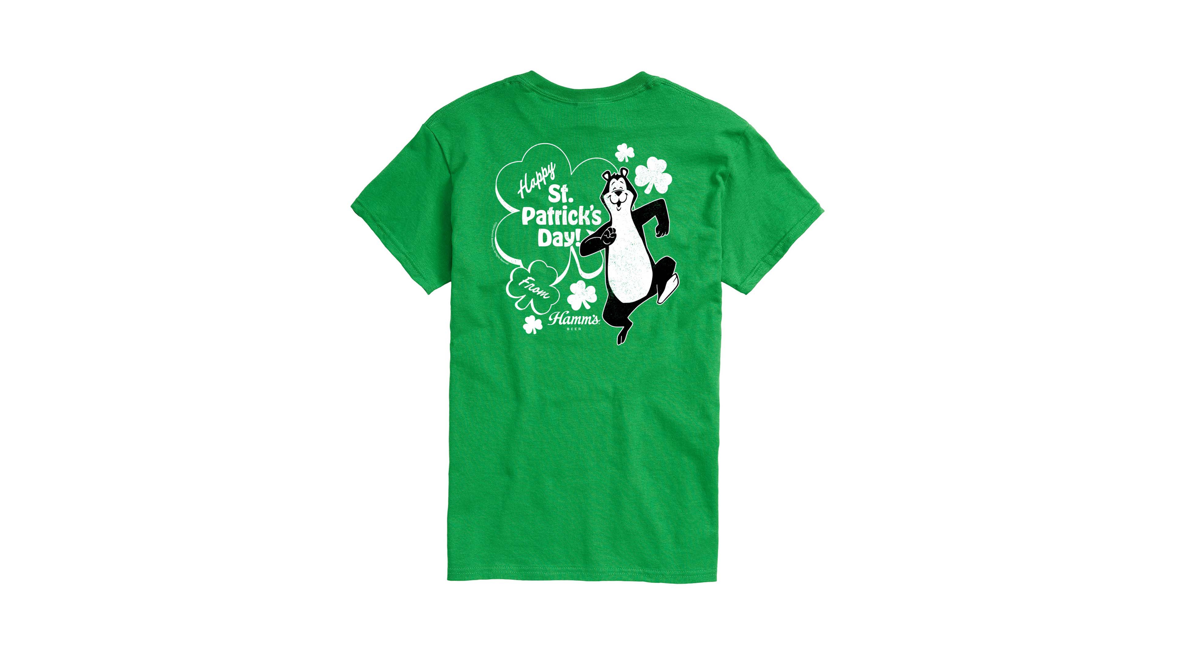 Airwaves Men's Hamm's Happy St. Paddy Bear Short-Sleeve Graphic T-Shirt