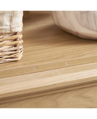 Lighted Curio Cabinet with Adjustable Shelves, 2 Doors, 1 Drawer